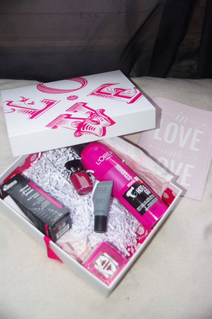 Glossybox, février 2015, In love with love, revue, détail, avis, haul