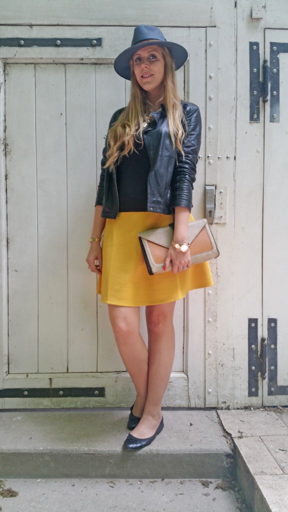 Concours, concours blog, cadeau blog, look bohème, look du jour, ootd, ootn, outfit of the day, look du jour, chapeau, fedora, diy, customisation, custo, boohoo, la halle aux chaussures, la halle, perfecto cuir pas cher, h&m, acquadila, go girl, montre or rose, rose gold,