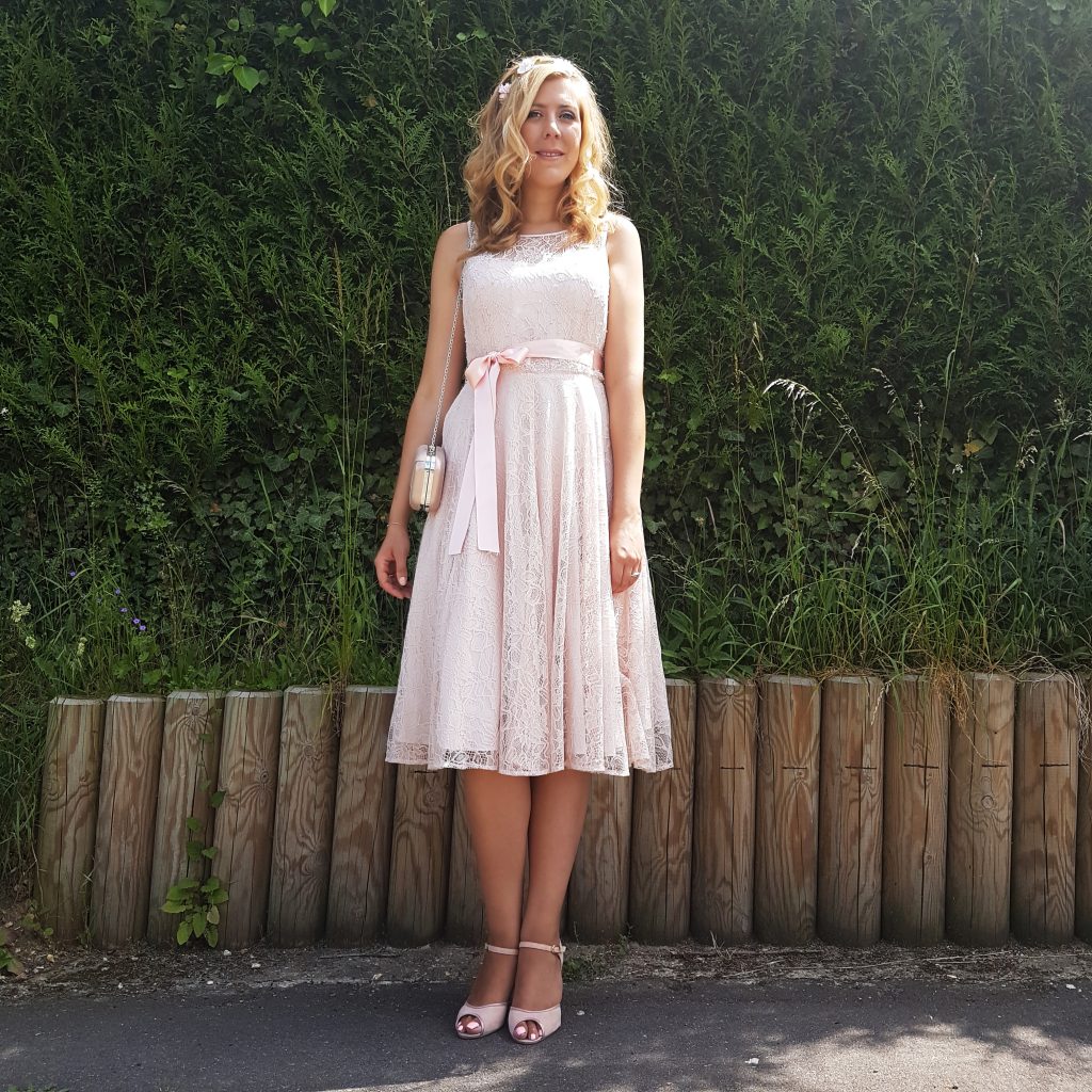 tenue de cérémonie, drhy, robe de bal, promdress, look mariage, robe mariage, blog mode, look cérémonie, blog mode, blogueuse mode, rose poudré look, rose gold, robe dentelle rose, robe dentelle nude, primark, nafnaf by la halle