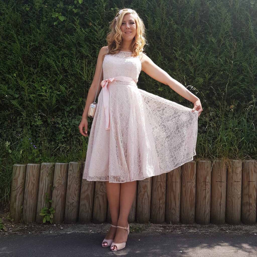 tenue de cérémonie, drhy, robe de bal, promdress, look mariage, robe mariage, blog mode, look cérémonie, blog mode, blogueuse mode, rose poudré look, rose gold, robe dentelle rose, robe dentelle nude, primark, nafnaf by la halle